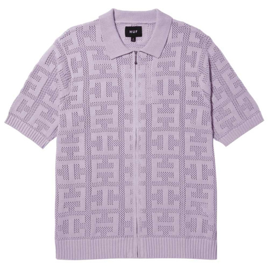 Huf Ανδρική πλεκτή μπλούζα Monogram Jacquard Zip Sweater